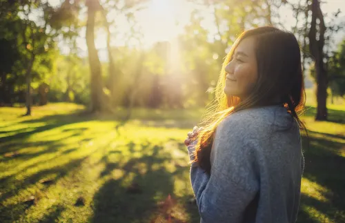 Young adult woman smiling