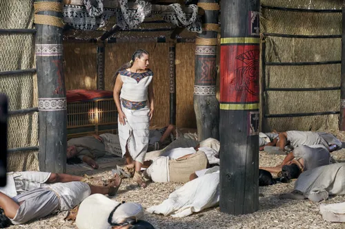 Abish witnesses everyone fall to the earth in the house of King Lamoni in the land of Ishmael.