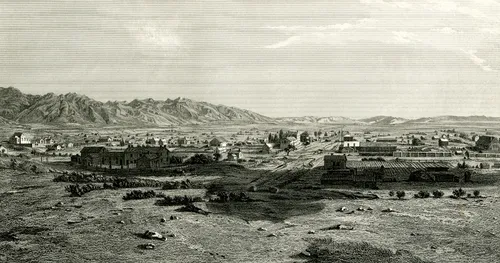 Engraving of Salt Lake City in 1853, by Frederick Piercy