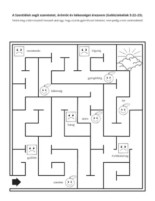 tevékenységi oldal: a Szentlélek segít szeretetet éreznem