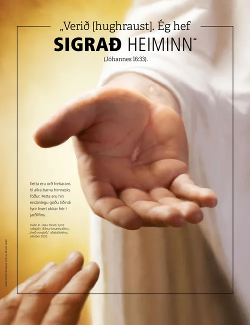 veggspjald „Verið hughraust“