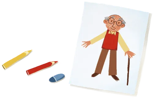 drawing of grandpa