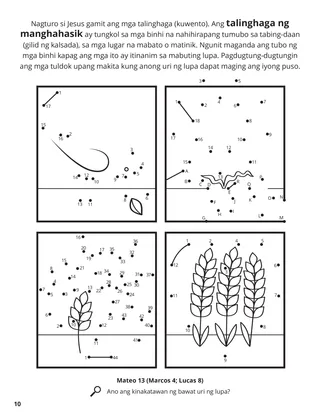 Parable of the Sower coloring page