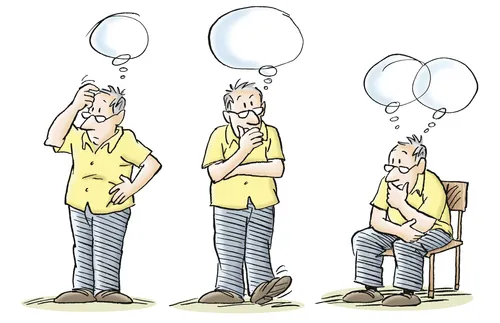 man trying to remember