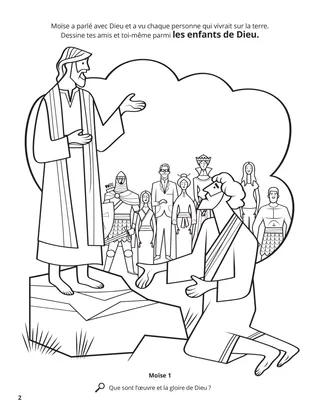 Moses Saw the Earth coloring page