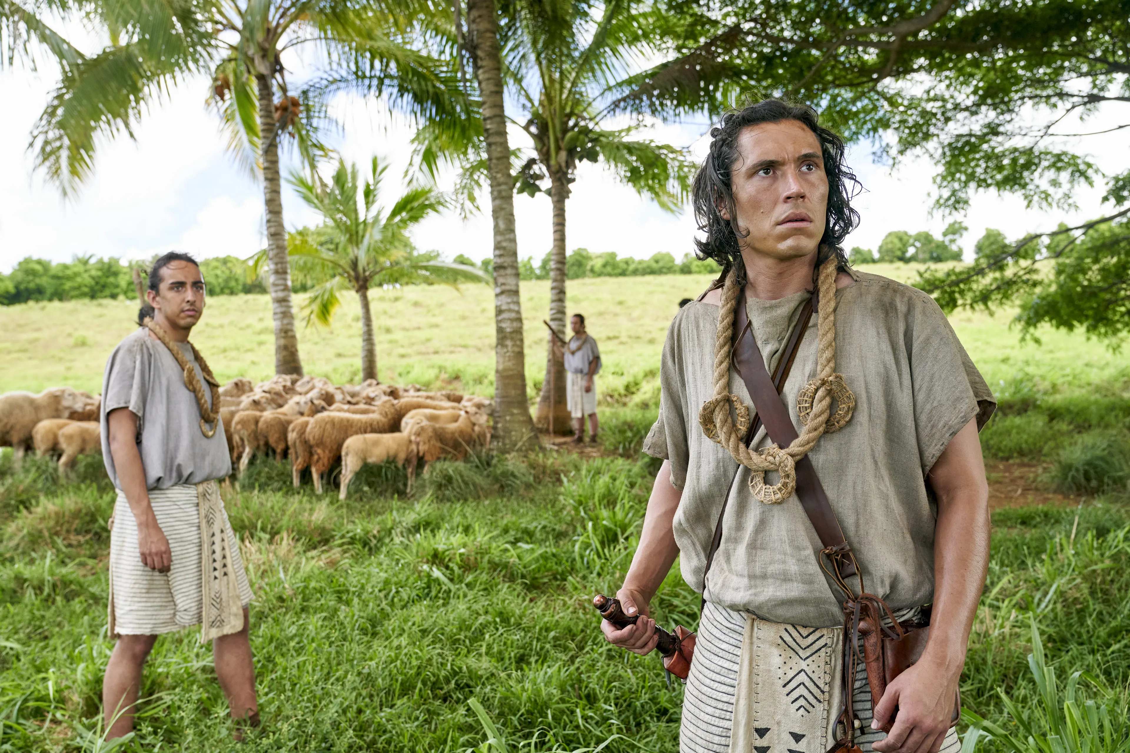 Ammon, son of Mosiah, watches the flocks with the servants of King Lamoni in the land of Ishmael.