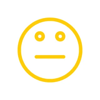 yellow neutral face icon