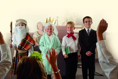 children in costumes representing prophets