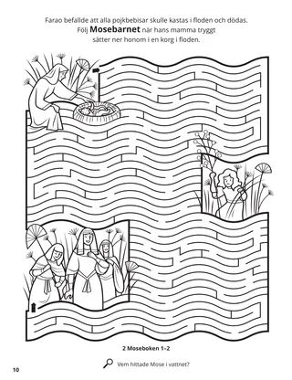 Baby Moses coloring page
