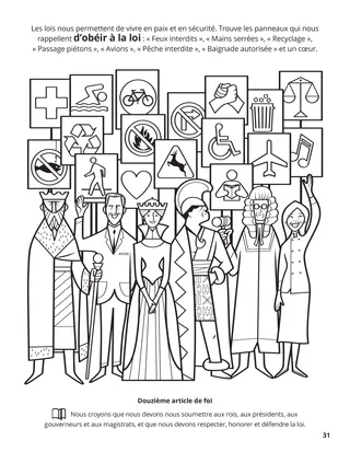 Twelfth Article of Faith coloring page