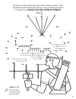 Nephi Built a Boat coloring page