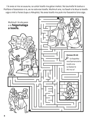 Joseph in Egypt coloring page