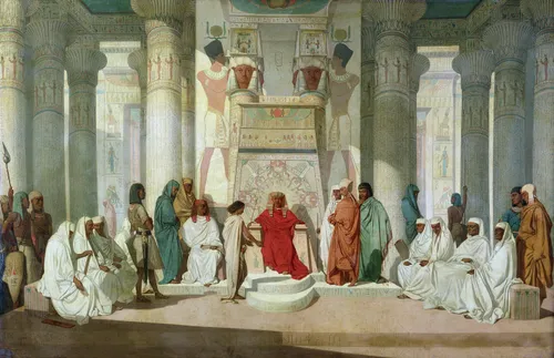 Joseph of Egypt explaining Pharaoh’s dreams