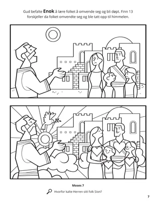 Enoch and the People of Zion coloring page