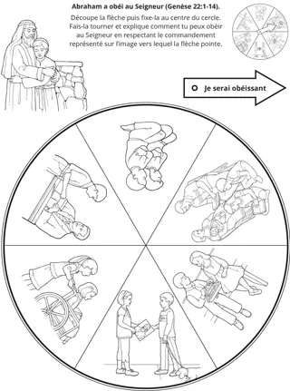 page des activités : Abraham a obéi au Seigneur