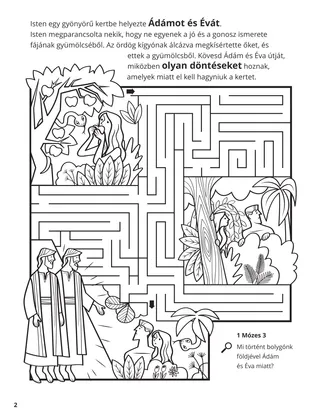 Adam and Eve coloring page