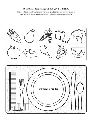 paj aktivite: fè festen avèk pawòl Kris yo nouri nou spirityèlman