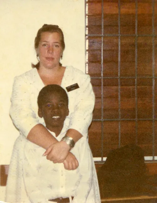 Young Elder Brown with sister missionary