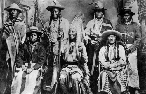 Chief Washakie and other Shoshone men