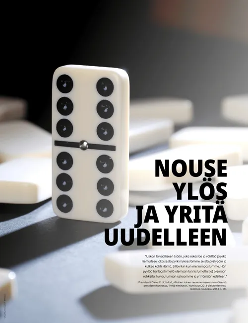 juliste ”Nouse ylös ja yritä uudelleen”