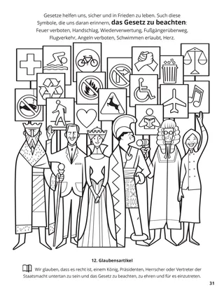 Twelfth Article of Faith coloring page