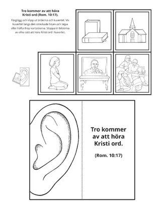 aktivitetssida: tro kommer av att lyssna