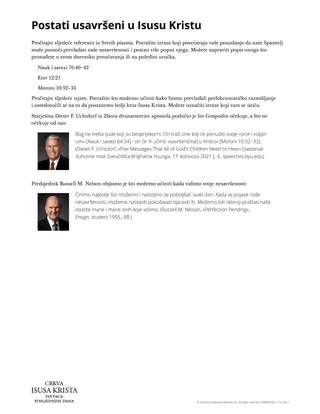 Postati usavršeni u Isusu Kristu