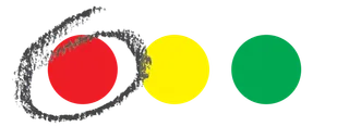 red, yellow, green dots with red circled