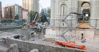 Salt Lake Temple under construction 