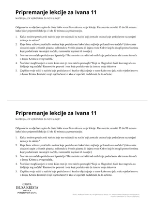 Preparing a Lesson for John 11