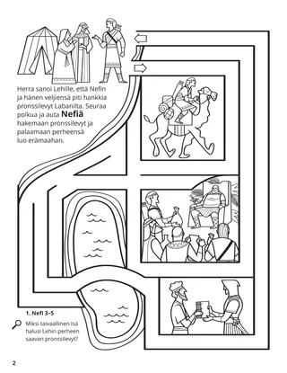Nephi Obtained the Brass Plates coloring page