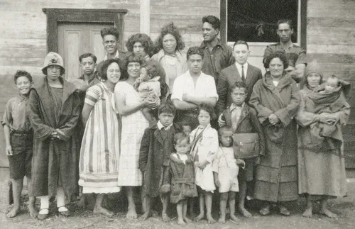 Matthew Cowley with Māori members