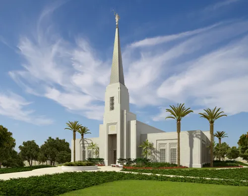 A rendering of the temple in Abidjan, Ivory Coast.