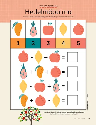 math game with fruit