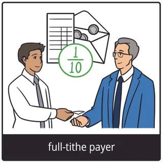 full-tithe payer gospel symbol