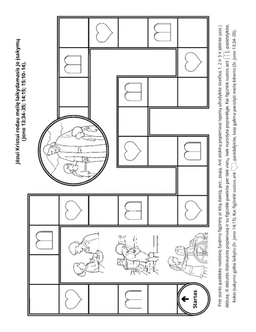 Užsiėmimų puslapis. Įsakymų laikymasis