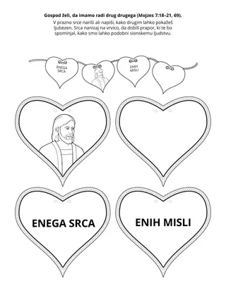 Stran z dejavnostjo za Osnovno: Bog želi, da imamo drug drugega radi