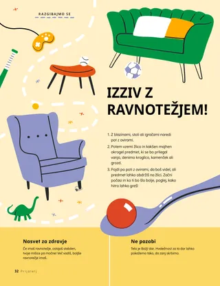 Stran žlice s kroglico in pot mimo ovir iz pohištva v PDF-ju