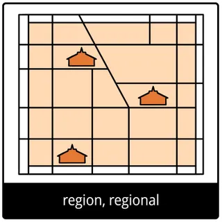 region, regional gospel symbol
