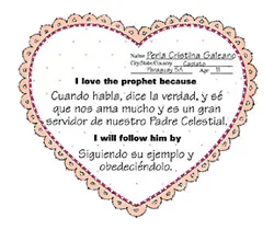 Valentines for the prophet