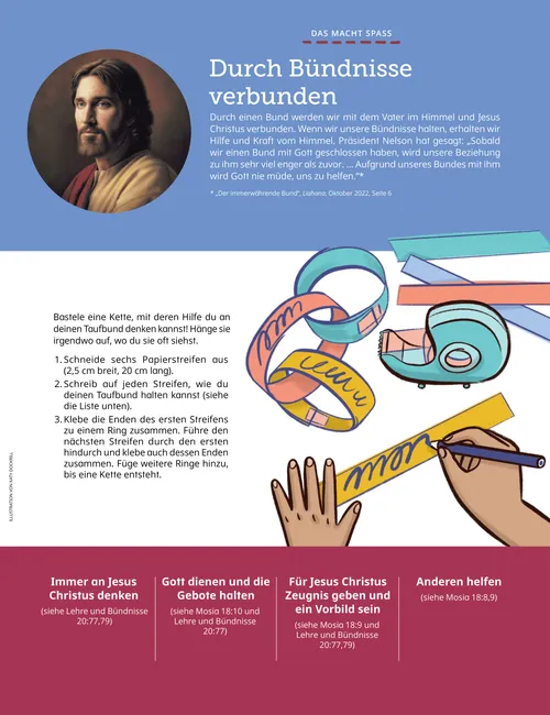 PDF: Jesus Christus; jemand schreibt etwas auf Papierstreifen