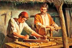 Jesus and Joseph working