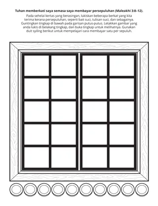 Halaman aktiviti Sekolah Primer: Tuhan memberkati saya semasa saya membayar persepuluhan