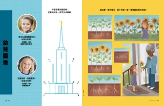 頁面PDF，包含聖殿連連看活動，以及向日葵在不同階段成長情況的影像