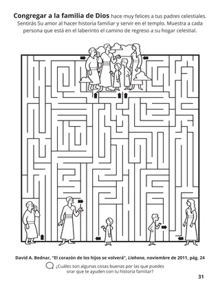 página 31 del libro para colorear “Congregar a la familia de Dios”