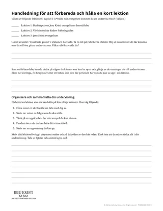 Handledning för att förbereda och hålla en kort lektion