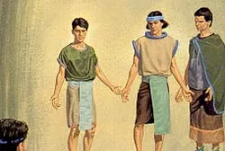 Three disciples taken up to heaven