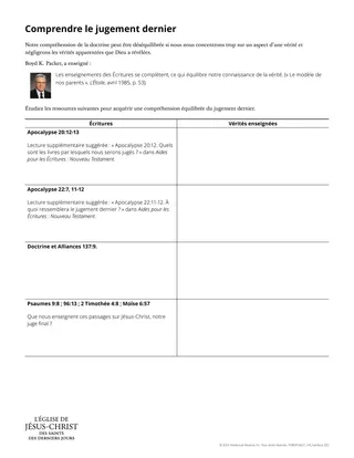 Document : Comprendre le jugement dernier