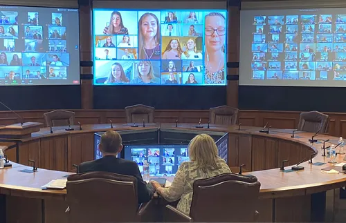 Virtual mission meeting with Elder and Sister Stevenson