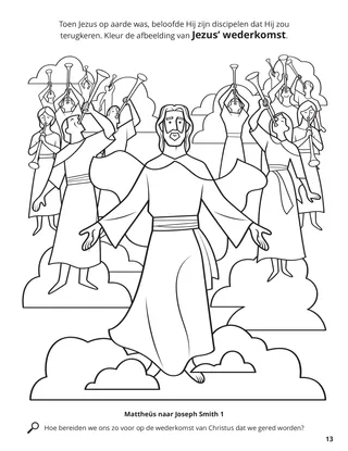 Jesus’s Second Coming coloring page